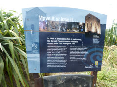 
Cornish pumphouse noticeboard, Waihi, January 2013
